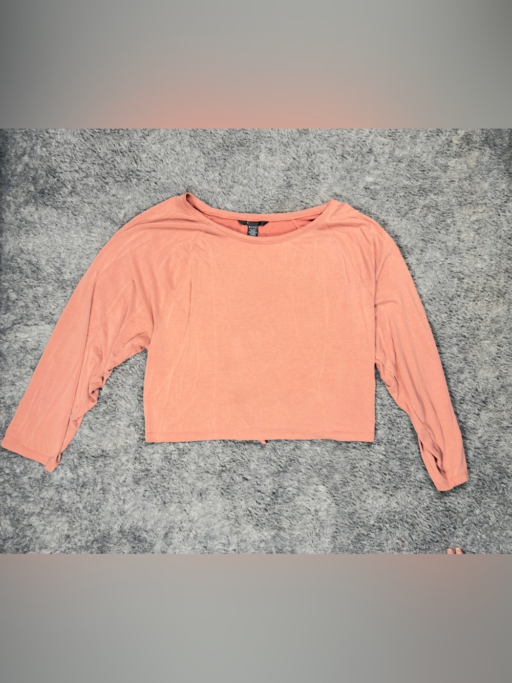 Victoria's Secret Peach Cropped Long Sleeve Top